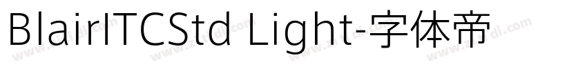 BlairITCStd Light字体转换